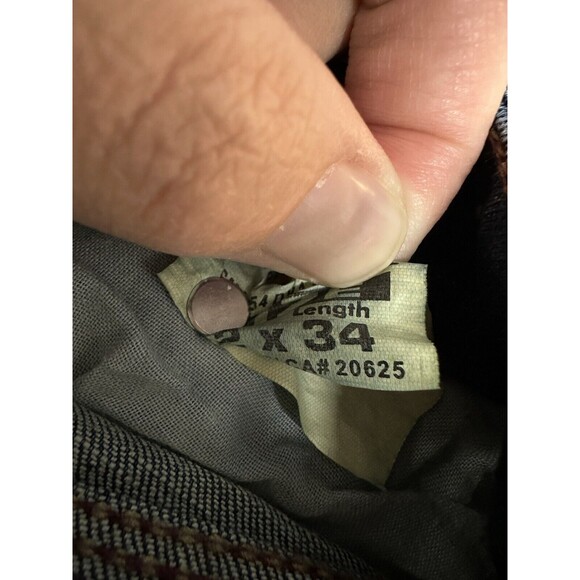 FRANKIE MORELLO Extra Premium Denim Mens Jeans Acid Wash 32x34 Cotton Very Stiff - Picture 8 of 13